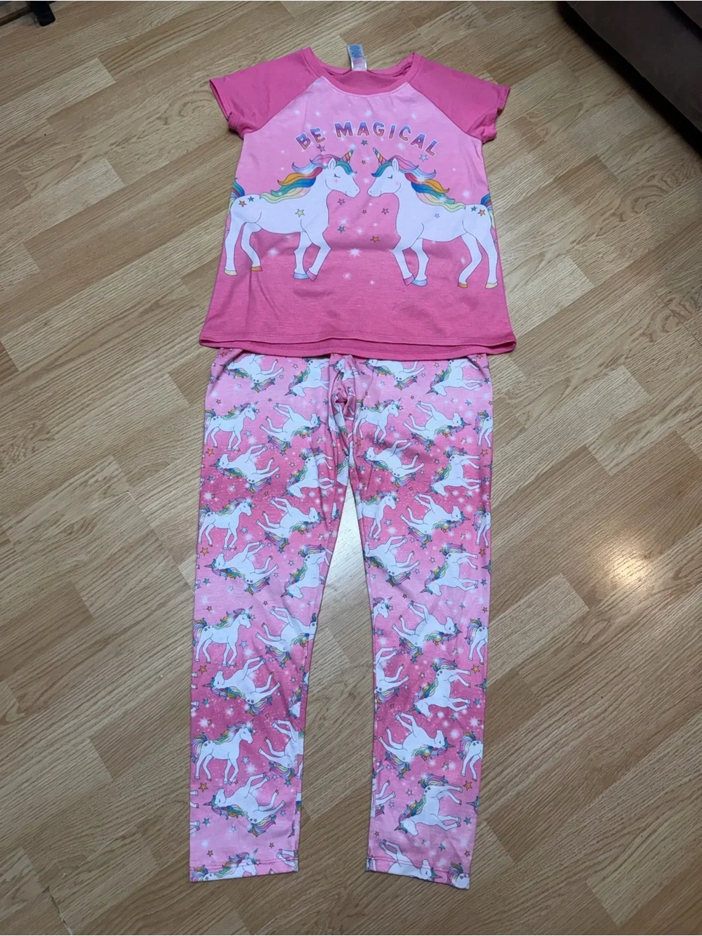 The Children’s Place Girls XL 14 Unicorn Be Magical 2 Piece Pajama Set Pink